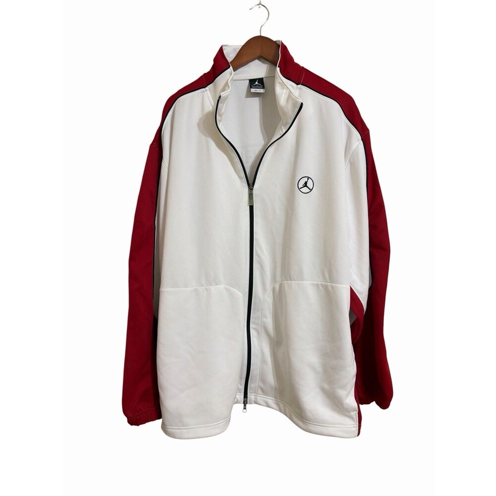 Y2K Air Jordan Nike Jumpman Dri-FIT Track Jacket Men’s Size 3XL White Red